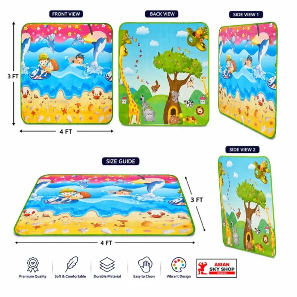 Waterproof Baby Play Mat & Folding Floor Mat  (4 FT × 3 FT)