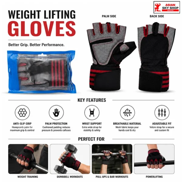 Weight Lifting Gloves Asian Sky Shop Khulna