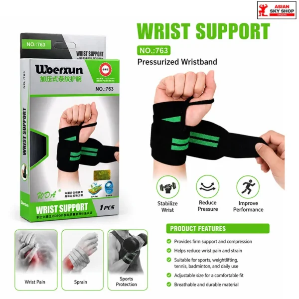 Woerxun Premium Pressurized Wrist Support (Model: NO.763)
