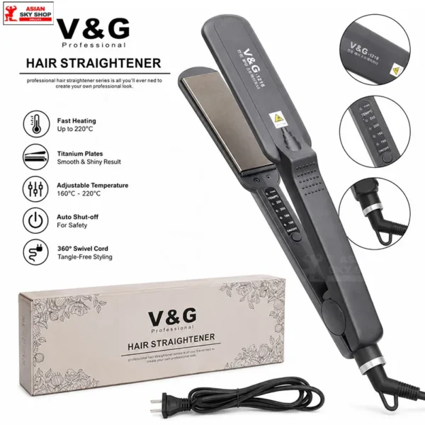 V&G Professional Hair Straightener (Model: V&G-1218)