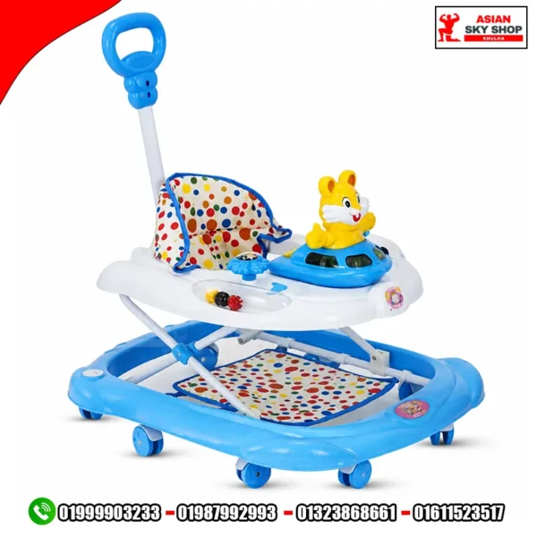 2-in-1 Baby Walker & Stroller (Blue)