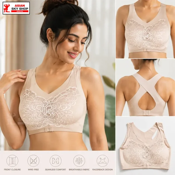 Front Closure Seamless Butterfly Bra Asian sky shop khulna