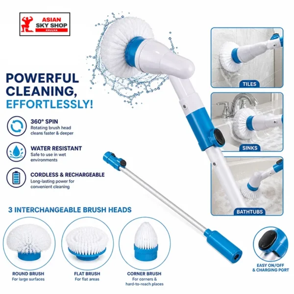 Hurricane Spin Scrubber Rechargeable Cordless Cleaning Brush