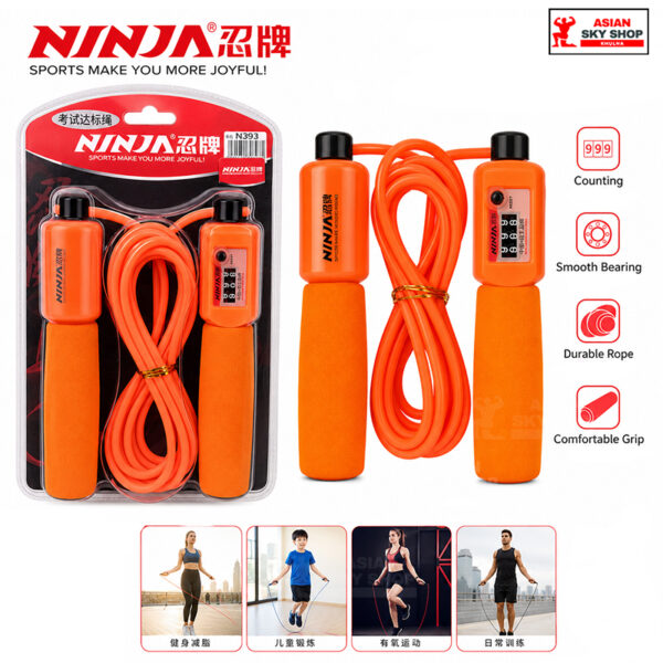 NINJA Sports Skipping Rope Mechanical Counter (Model: N393)
