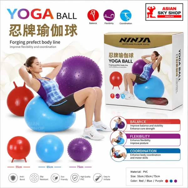 Ninja Premium Yoga Ball Asian sky shop khulna
