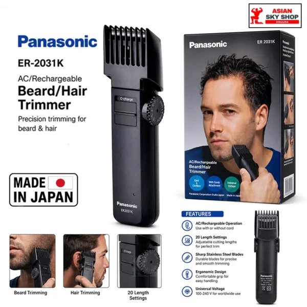 Panasonic ER-2031K AC/Rechargeable Beard & Hair Trimmer