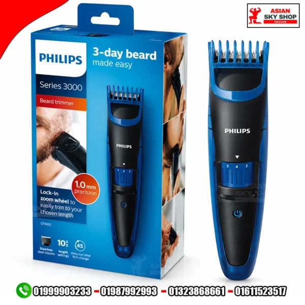 Philips Series 3000 Beard Trimmer (Model: QT4002)