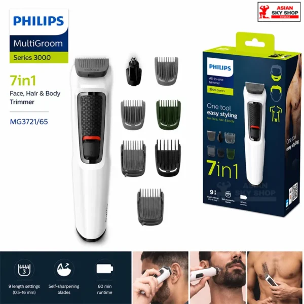 Philips MultiGroom Series 3000 MG3721/65 -7-in-1 Trimmer