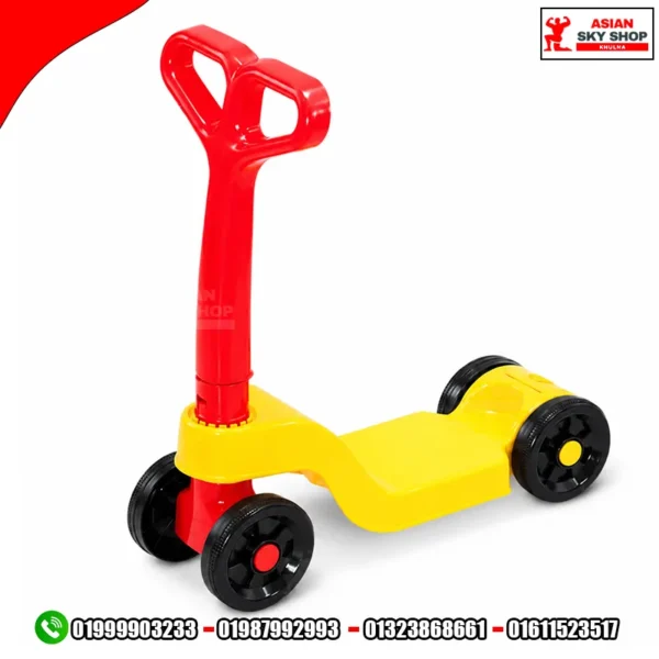 4-Wheel Toy Kick Scooter for Kids Red & Yellow
