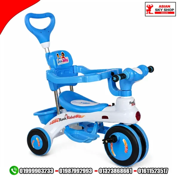 Rock Rider Kids Tricycle with Safety Guard & Push Handle