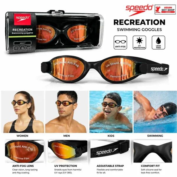 Speedo Recreation Swimming Goggles Recreation Series