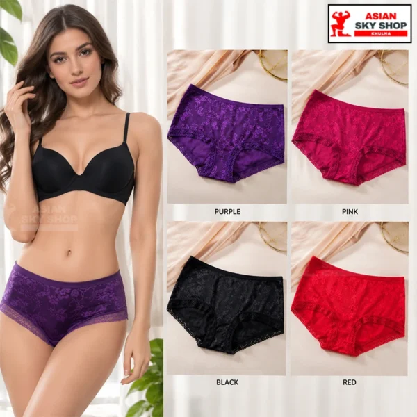 Women's Floral Lace Panties Asian sky shop khulna